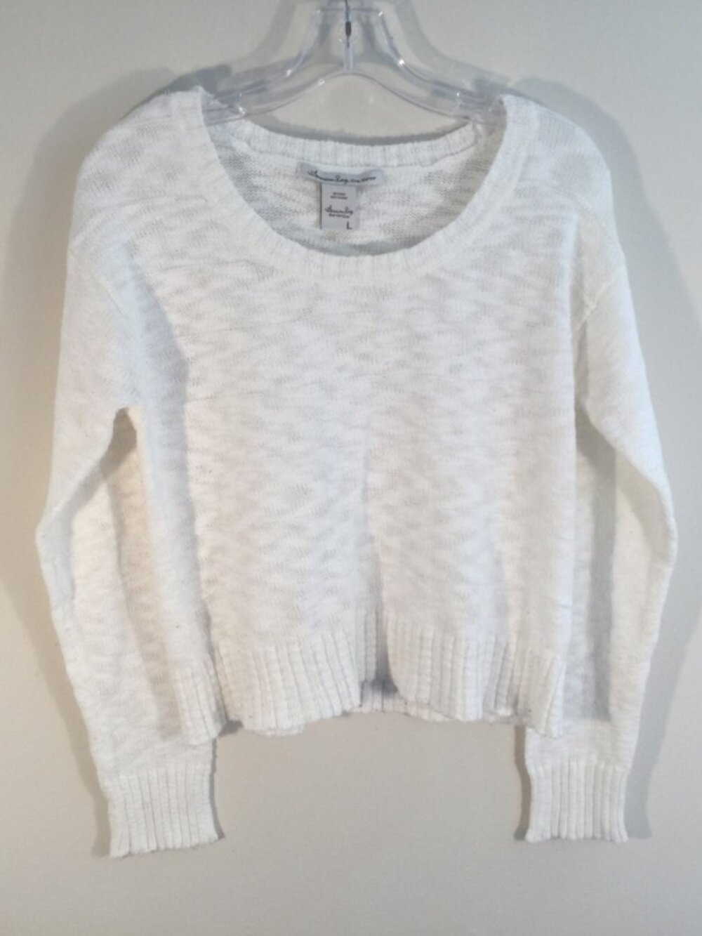 American Rag Cie Sweater White Lightweight Knit